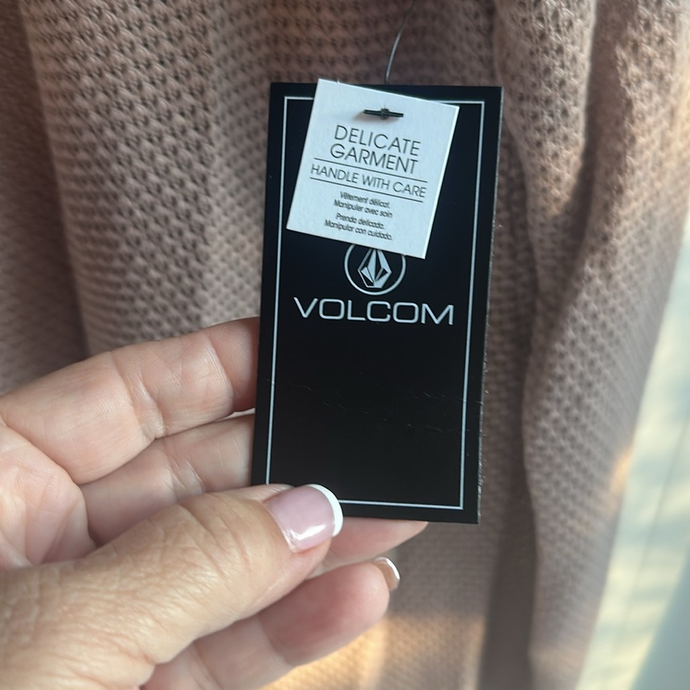 Volcom Tan Open-Front Cardigan - Picture 3 of 4